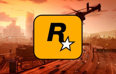 Rockstar Games Logo over a sunset scene from Grand Theft Auto, illustrating the central focus of the blog.